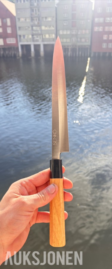 48 TIMERS AUKSJON -  Senko 67-lags Damaskus Kiritsuke + Sashimi-kniv
